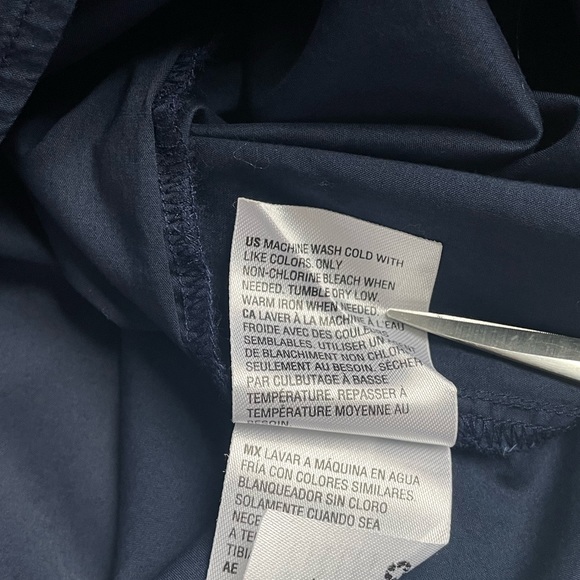 Charter Club Pull-on V-neck Blouse in Navy - Picture 8 of 8